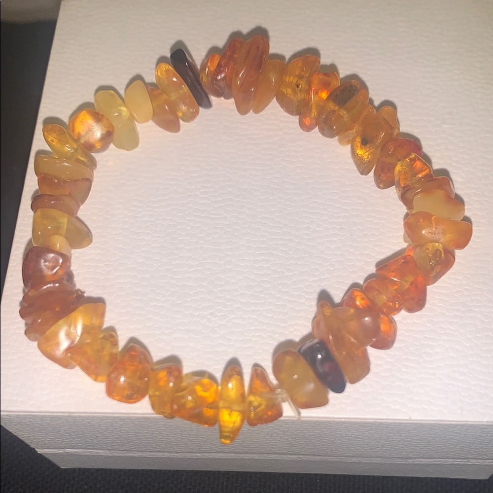 Amber Beaded Bracelet